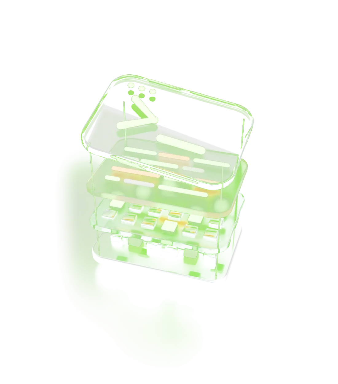 The aios stack: a glass terminal over kernel, tools and chain layers